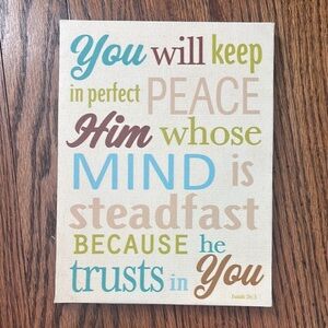 Wall Art with Multicolor Text